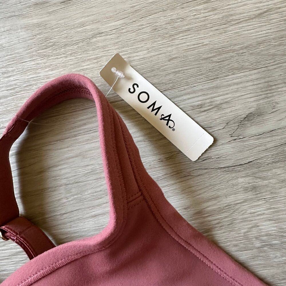 Soma Embraceable Wireless Unlined Full Coverage Bra Clay Rose Plus Size 44D NWT - Picture 5 of 11